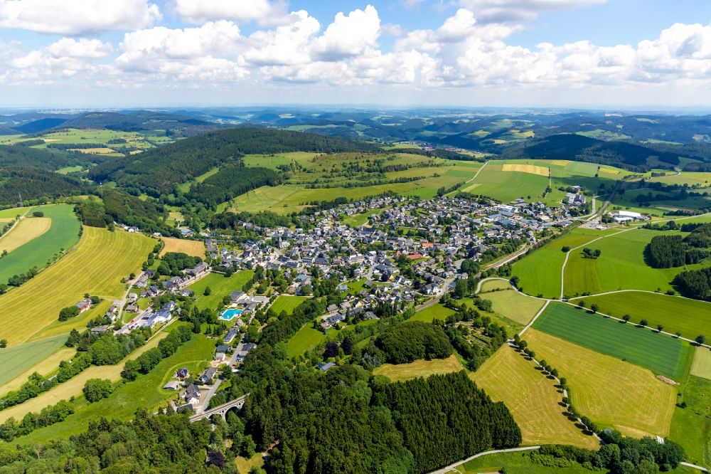 Luftbild Usseln - Ortsansicht in Usseln im Bundesland Hessen, Deutschland