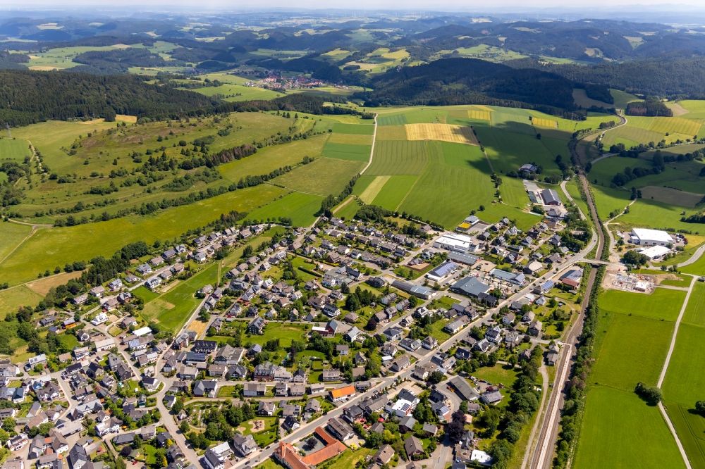 Luftaufnahme Usseln - Ortsansicht in Usseln im Bundesland Hessen, Deutschland