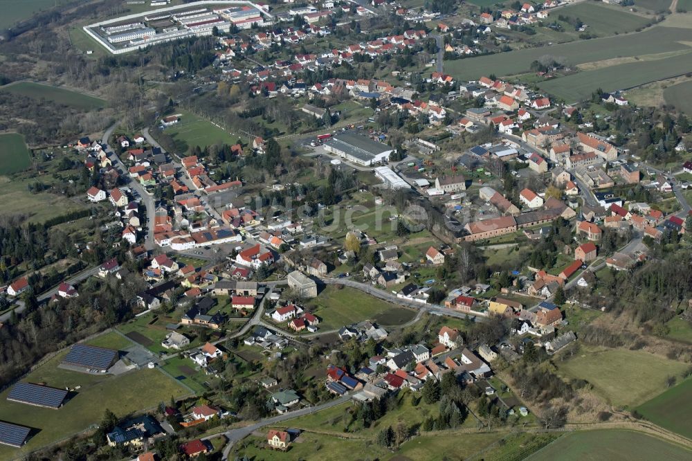 Volkstedt von oben - Ortsansicht in Volkstedt im Bundesland Sachsen-Anhalt