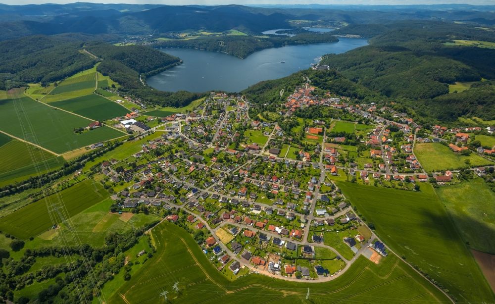 Waldeck aus der Vogelperspektive: Ortsansicht in Waldeck im Bundesland Hessen, Deutschland