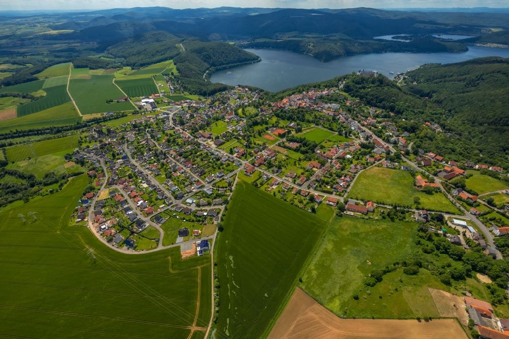Waldeck aus der Vogelperspektive: Ortsansicht in Waldeck im Bundesland Hessen, Deutschland