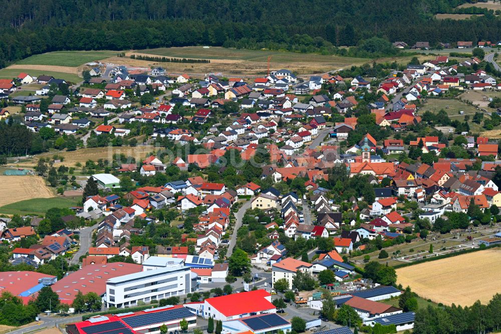 Luftaufnahme Waldkatzenbach - Ortsansicht in Waldkatzenbach im Bundesland Baden-Württemberg, Deutschland