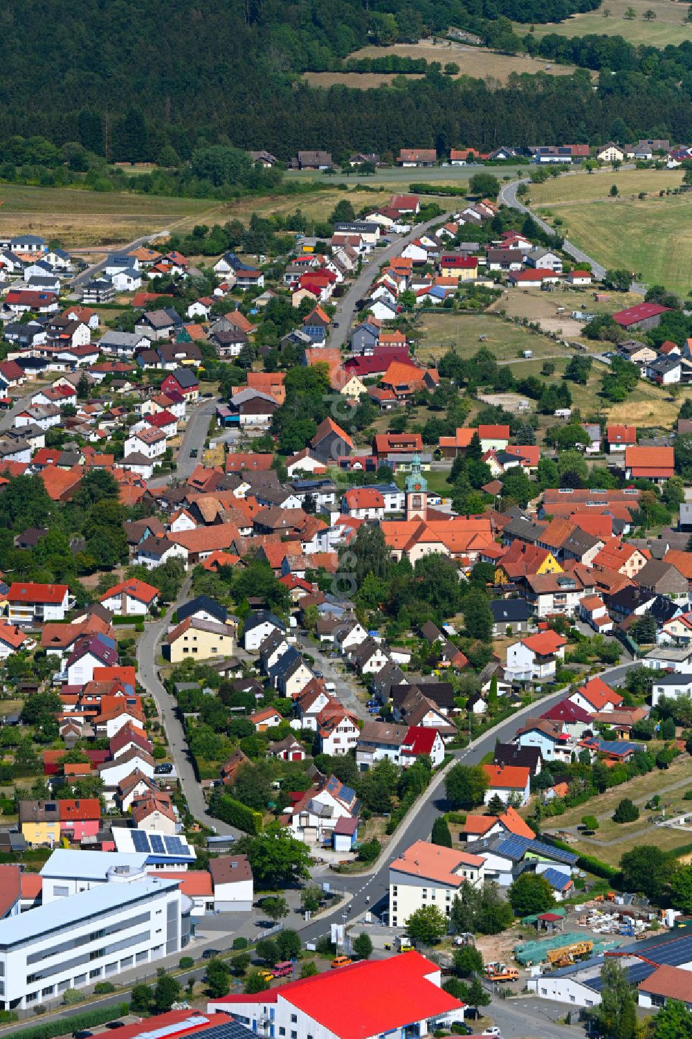 Luftbild Waldkatzenbach - Ortsansicht in Waldkatzenbach im Bundesland Baden-Württemberg, Deutschland
