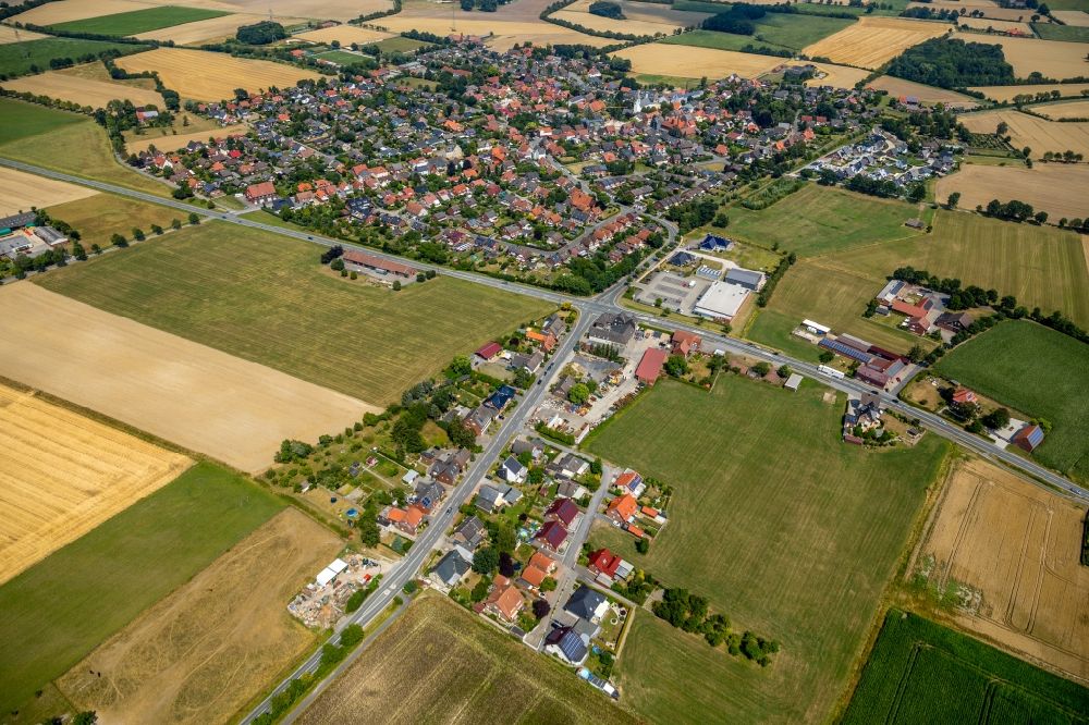 Walstedde von oben - Ortsansicht in Walstedde im Bundesland Nordrhein-Westfalen, Deutschland