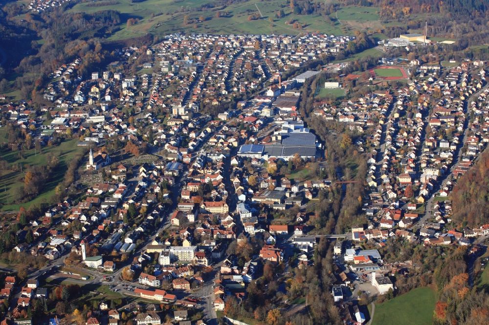 Luftaufnahme Wehr - Ortsansicht von Wehr im Bundesland Baden-Württemberg, Deutschland