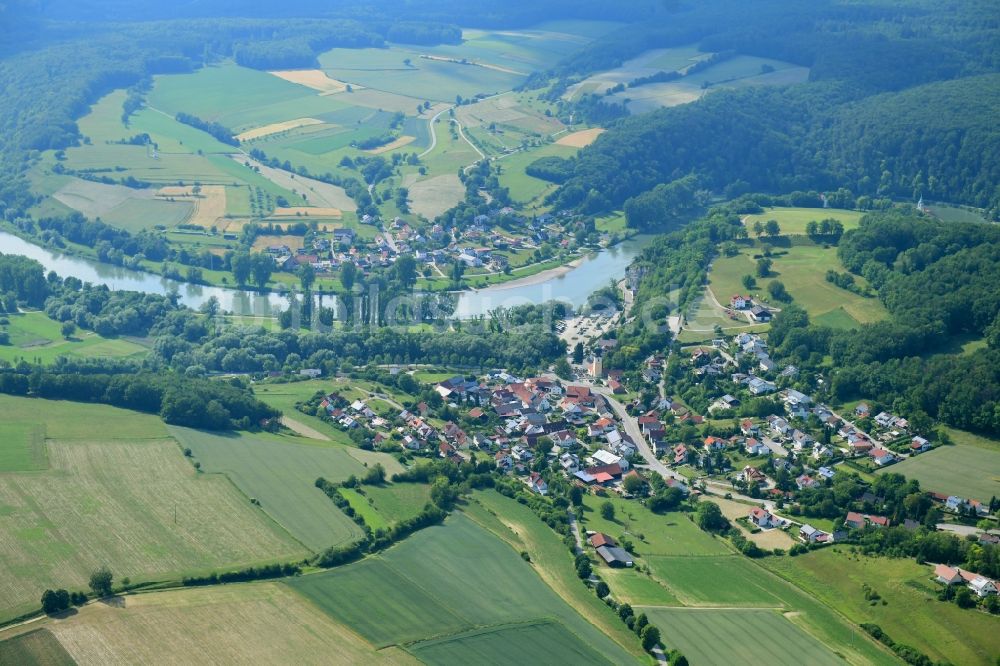 Weltenburg aus der Vogelperspektive: Ortsansicht in Weltenburg im Bundesland Bayern, Deutschland