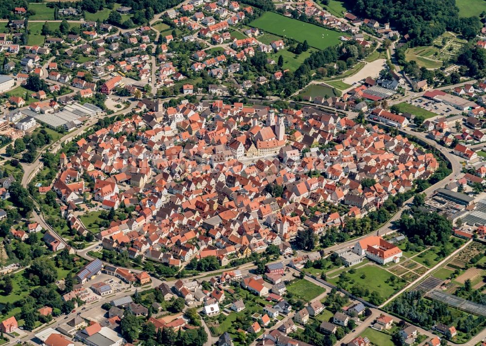 Wemding von oben - Ortsansicht in Wemding im Bundesland Bayern, Deutschland