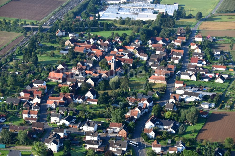 Wenkbach von oben - Ortsansicht in Wenkbach im Bundesland Hessen, Deutschland