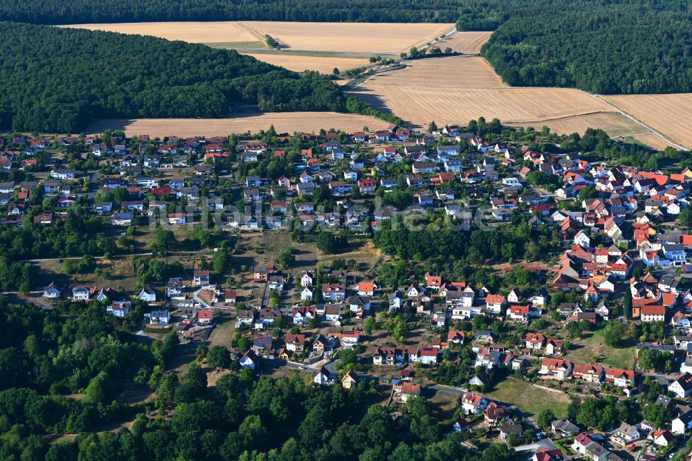 Wernfeld aus der Vogelperspektive: Ortsansicht in Wernfeld im Bundesland Bayern, Deutschland
