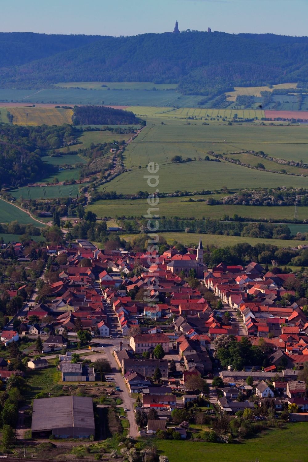 Luftaufnahme Wickerode - Ortsansicht in Wickerode im Bundesland Sachsen-Anhalt, Deutschland