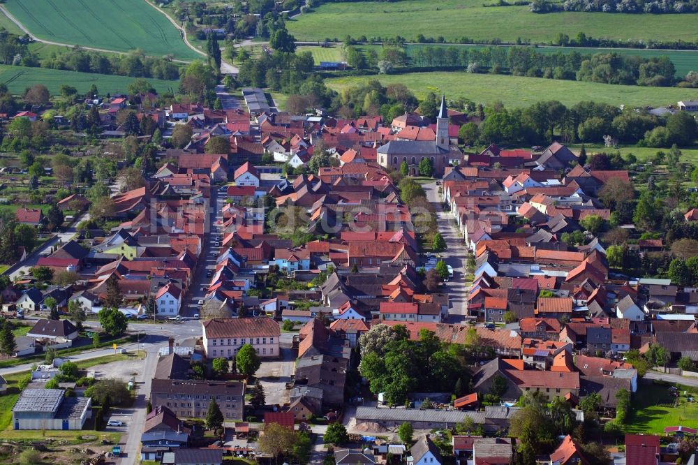 Wickerode von oben - Ortsansicht in Wickerode im Bundesland Sachsen-Anhalt, Deutschland