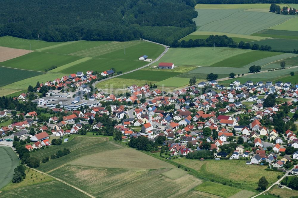 Wiedenzhausen aus der Vogelperspektive: Ortsansicht in Wiedenzhausen im Bundesland Bayern, Deutschland