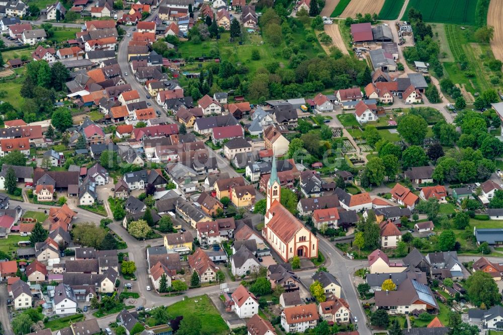 Luftbild Offenburg - Ortsansicht von Windschläg bei Offenburg im Bundesland Baden-Württemberg, Deutschland