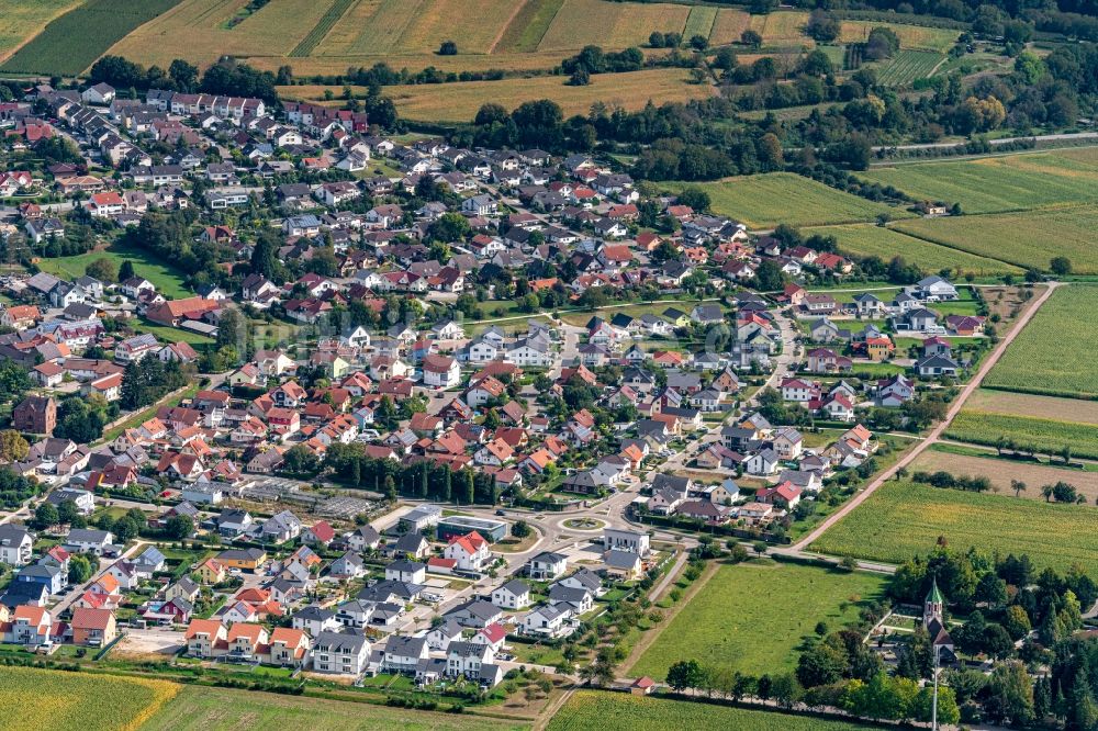 Luftbild Mahlberg - Ortsansicht mit Wohnbau im Süden des Ortes im Bundesland Baden-Württemberg, Deutschland