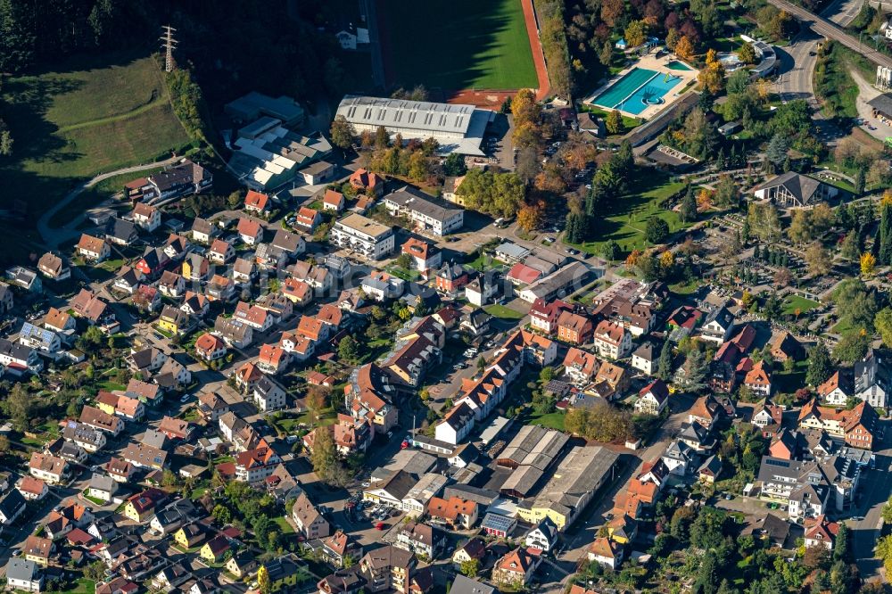 Luftbild Haslach im Kinzigtal - Ortsansicht mit Wohngebiet in Haslach im Kinzigtal im Bundesland Baden-Württemberg, Deutschland