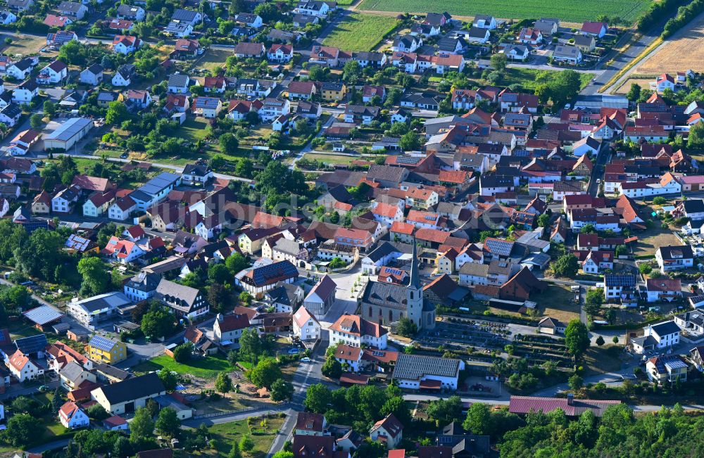 Wollbach von oben - Ortsansicht in Wollbach im Bundesland Bayern, Deutschland