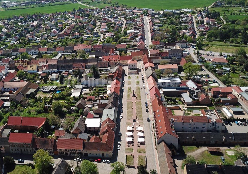Luftaufnahme Wörlitz - Ortsansicht in Wörlitz im Bundesland Sachsen-Anhalt, Deutschland