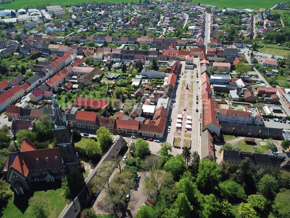Wörlitz von oben - Ortsansicht in Wörlitz im Bundesland Sachsen-Anhalt, Deutschland