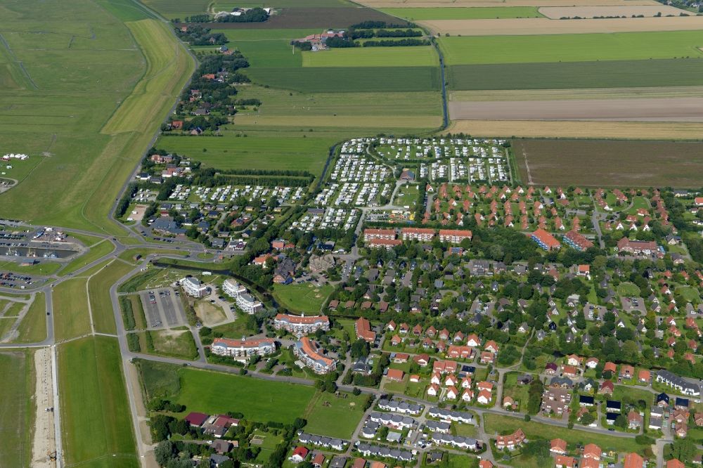 Luftbild Wurster Nordseeküste - Ortsansicht in Wurster Nordseeküste im Bundesland Niedersachsen