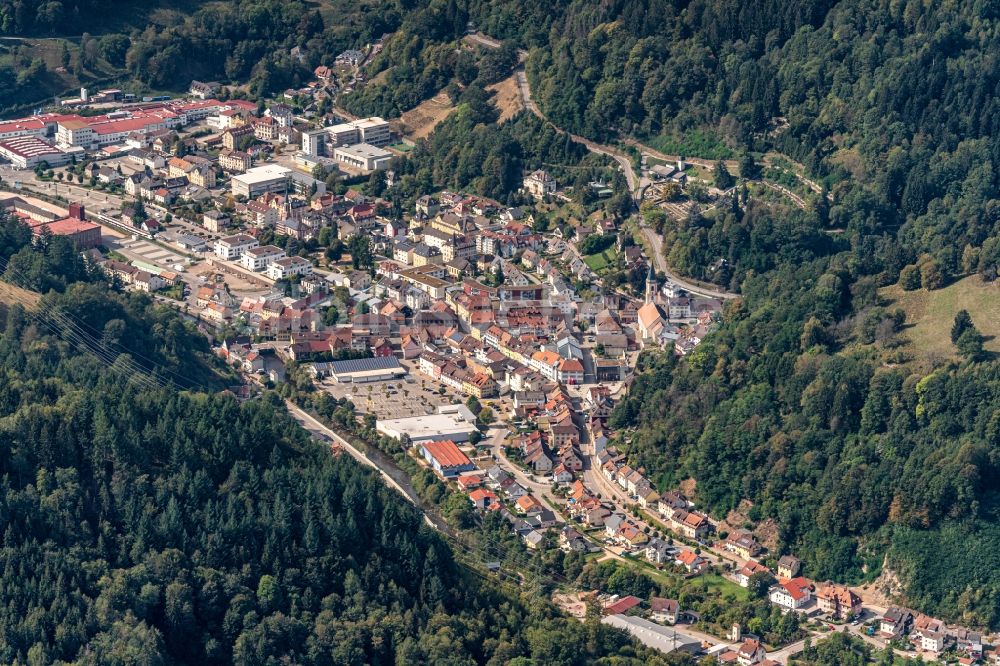 Luftbild Zell im Wiesental - Ortsansicht in Zell im Wiesental im Bundesland Baden-Württemberg, Deutschland