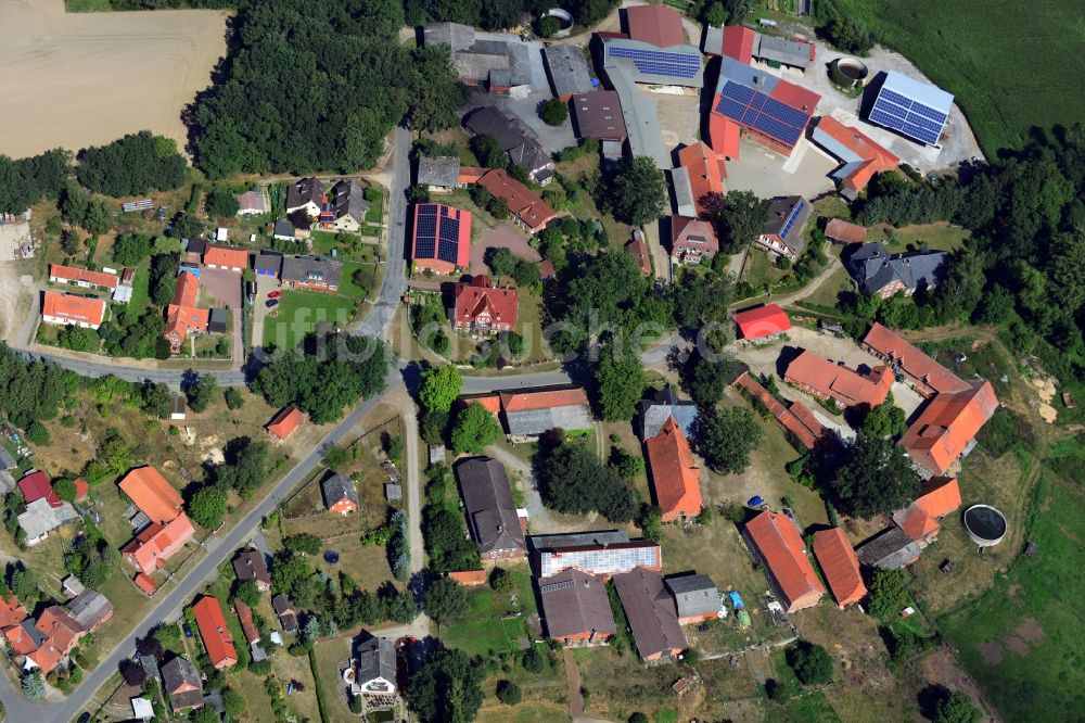 Luftaufnahme Dörmte - Ortsansicht vom Zentrum in Dörmte im Bundesland Niedersachsen