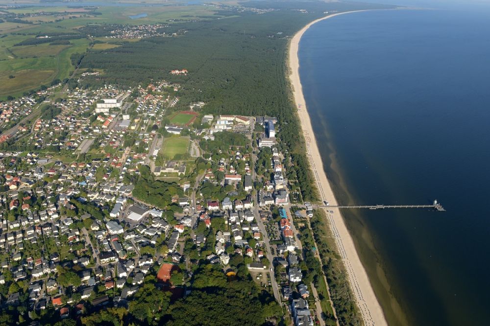 Luftaufnahme Zinnowitz - Ortsansicht in Zinnowitz im Bundesland Mecklenburg-Vorpommern