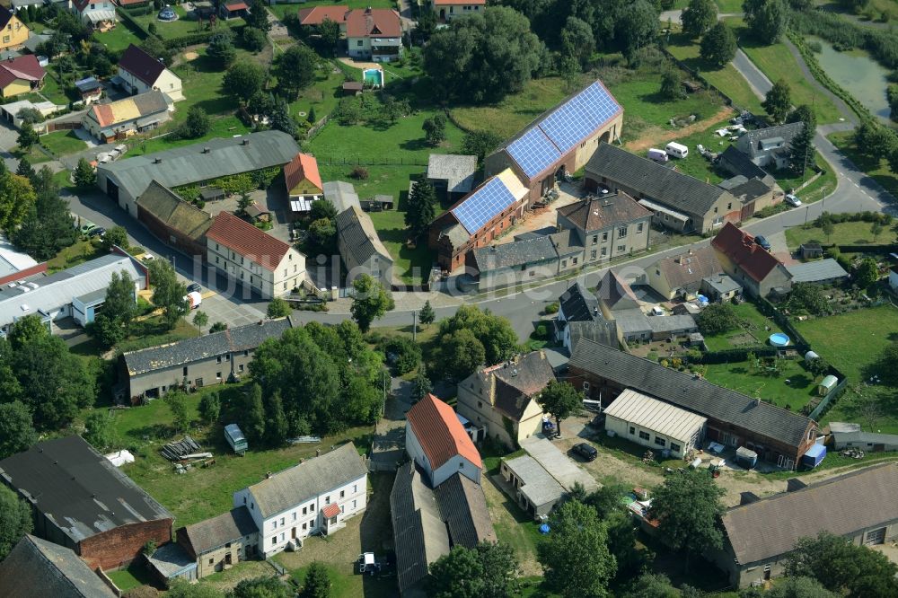 Zschettgau aus der Vogelperspektive: Ortsansicht von Zschettgau im Bundesland Sachsen