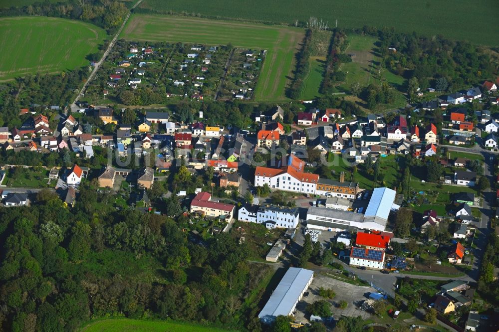 Zschölkau von oben - Ortsansicht in Zschölkau im Bundesland Sachsen, Deutschland