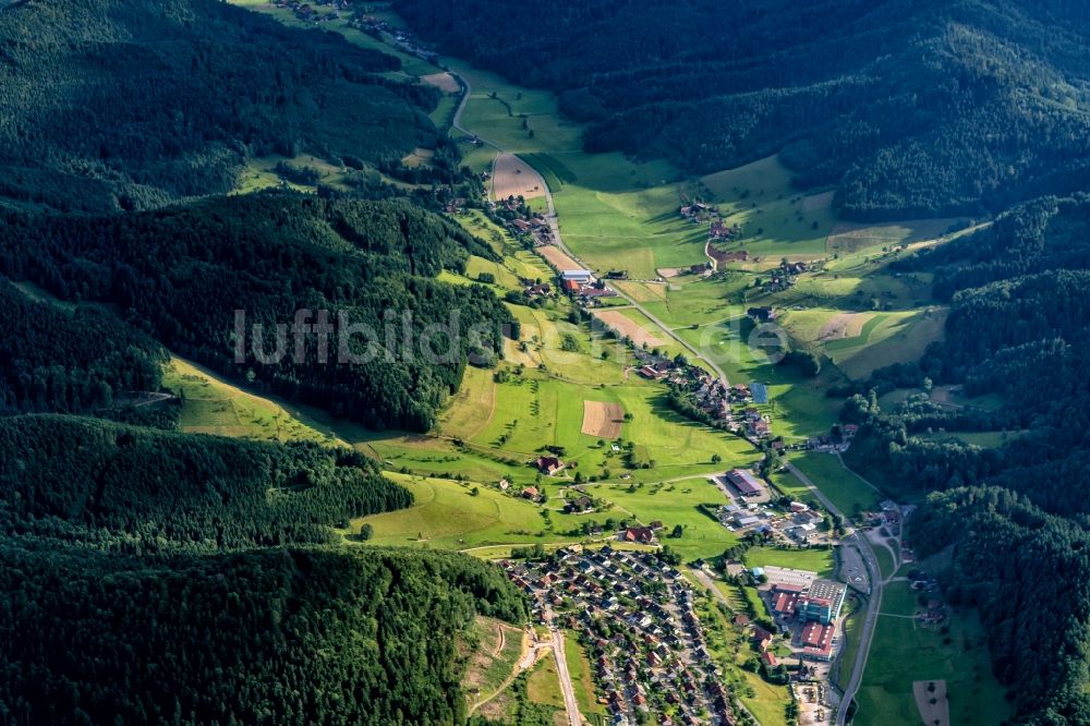 Luftbild Nordrach - Ortseingang im Tal von in Nordrach im Bundesland Baden-Württemberg, Deutschland