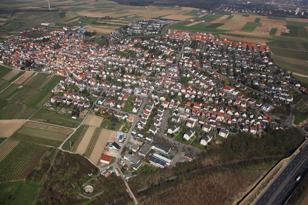 Ober-Olm von oben - Ortsgemeinde in Ober-Olm im Bundesland Rheinland-Pfalz