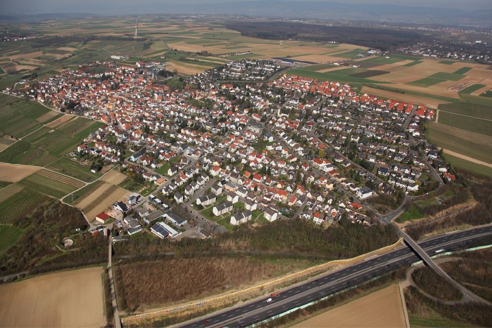 Ober-Olm aus der Vogelperspektive: Ortsgemeinde in Ober-Olm im Bundesland Rheinland-Pfalz