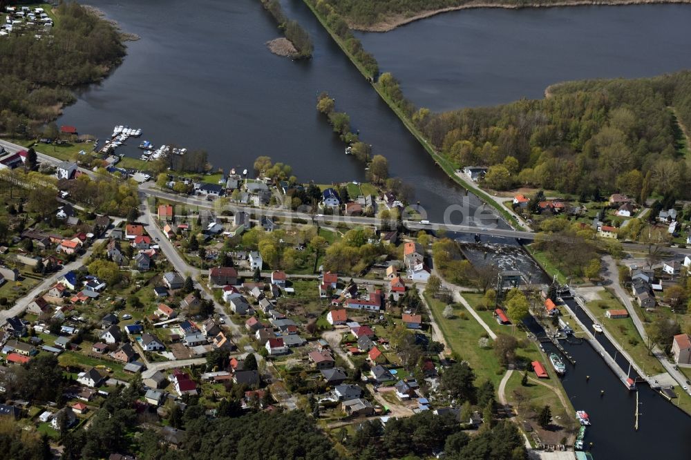 Luftbild Wernsdorf - Ortskern am Flußverlauf des Oder-Spree-Kanal in Wernsdorf im Bundesland Brandenburg