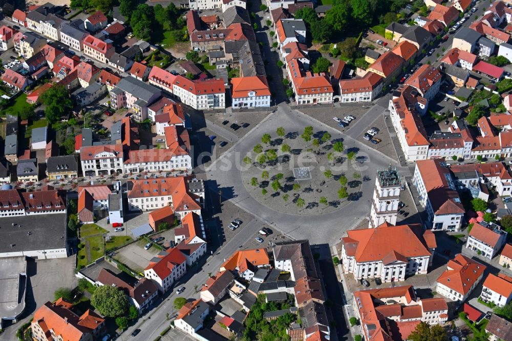 Luftbild Neustrelitz - Ortskern am Markt in Neustrelitz im Bundesland Mecklenburg-Vorpommern