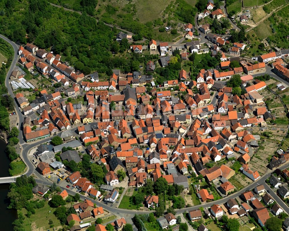 Luftaufnahme Odernheim am Glan - Ortskern von Odernheim am Glan im Bundesland Rheinland-Pfalz
