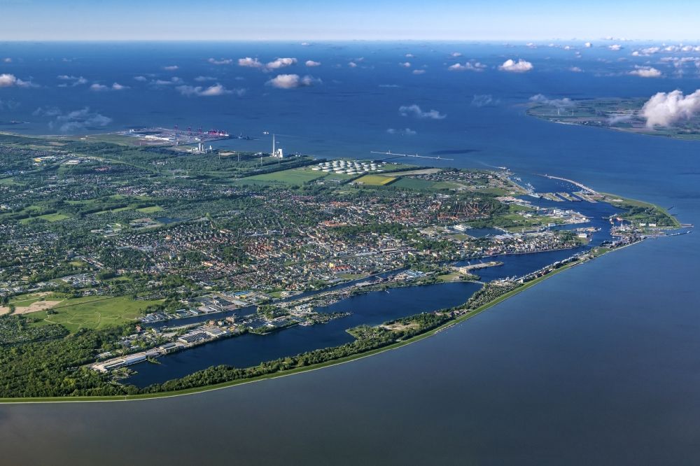 Luftbild Wilhelmshaven - Ortskern und Orts- Zentrum an der Meeres- Küste der Nordsee in Wilhelmshaven im Bundesland Niedersachsen