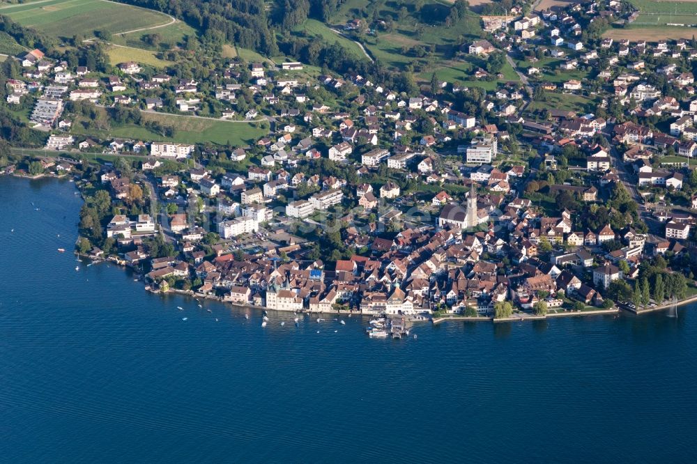 Steckborn aus der Vogelperspektive: Ortskern am Uferbereich des Bodensee in Steckborn im Kanton Thurgau, Schweiz