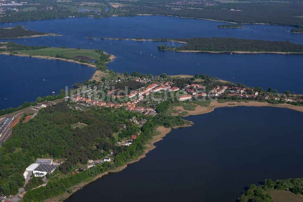 Brandenburg an der Havel von oben - Ortskern am Uferbereich Heiliger See - Möserscher See in Kirchmöser im Bundesland Brandenburg, Deutschland