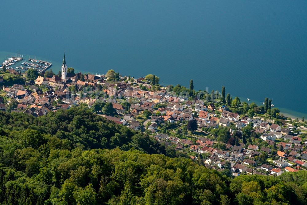 Luftbild Sipplingen - Ortskern am Uferbereich des Obersee - Bodensee in Sipplingen im Bundesland Baden-Württemberg
