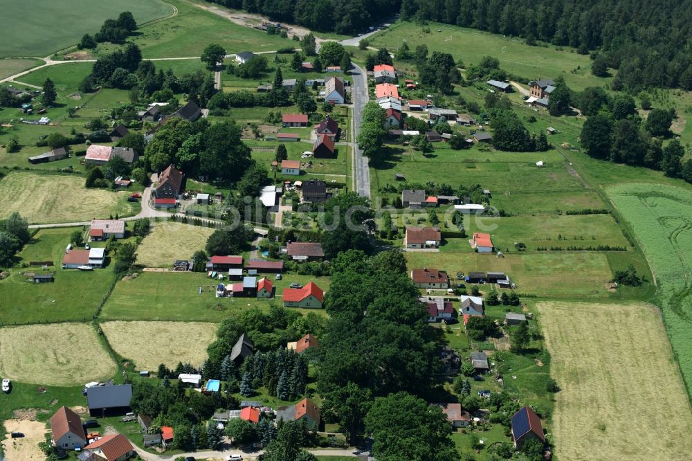 Luftaufnahme Schwarz - Ortsteilansicht des Dorfes Buschhof in Schwarz im Bundesland Mecklenburg-Vorpommern