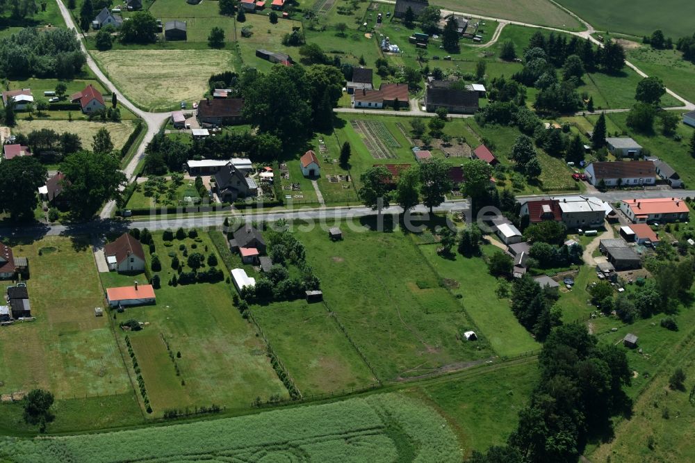 Luftbild Schwarz - Ortsteilansicht des Dorfes Buschhof in Schwarz im Bundesland Mecklenburg-Vorpommern
