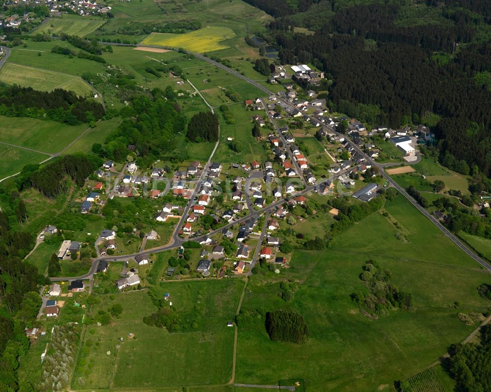 Luftbild Langenhahn - Ortsteilansicht von Hintermühlen in der Ortsgemeinde Langenhahn im Bundesland Rheinland-Pfalz