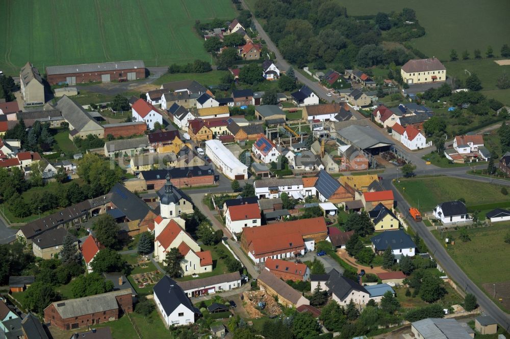 Luftbild Zschepplin - Ortsteilansicht von Krippehna in der Gemeinde Zschepplin im Bundesland Sachsen