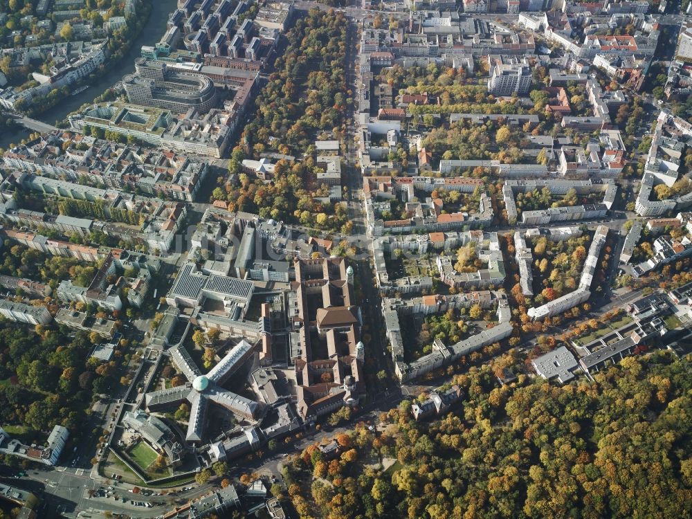 Luftaufnahme Berlin - Ortsteilansicht von Moabit im Bezirk Mitte in Berlin