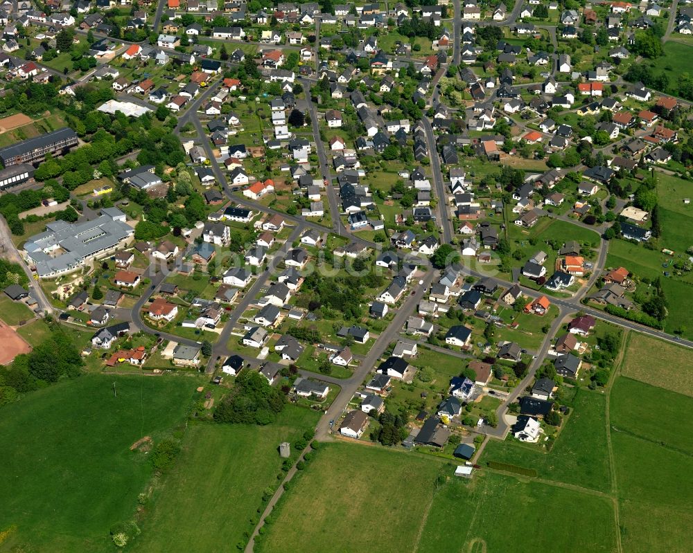 Luftaufnahme Höhn - Ortsteilansicht des Ortsteils Oellingen in der Ortsgemeinde Höhn im Bundesland Rheinland-Pfalz