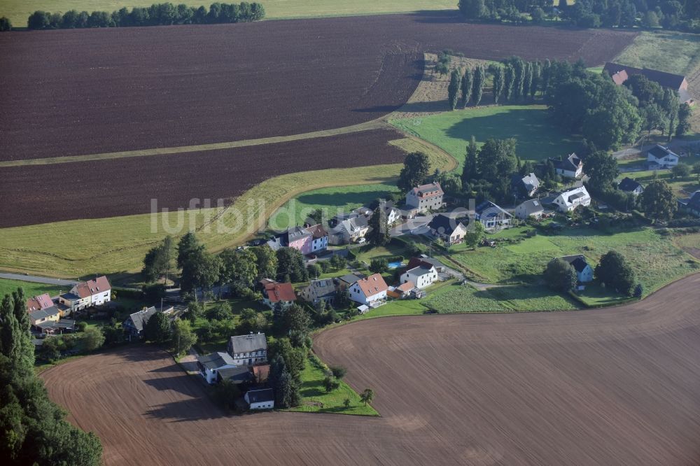 Luftbild Bernsdorf - Ortsteilansicht des Südens von Bernsdorf im Bundesland Sachsen