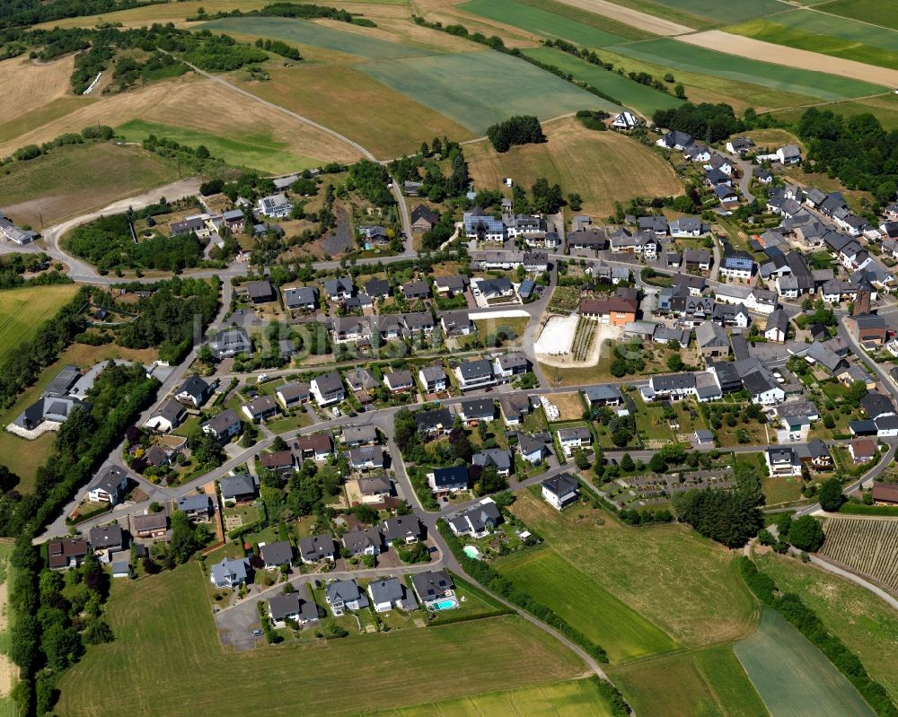 Luftbild Oberwesel - Ortsteilansicht des Stadtteils Dellhofen in Oberwesel im Bundesland Rheinland-Pfalz