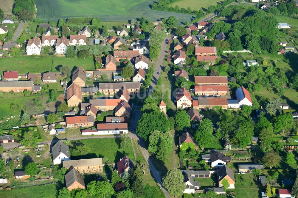 Luftaufnahme Vielitzsee - Ortsteilansicht von Vielitz in der Gemeinde Vielitzsee im Bundesland Brandenburg