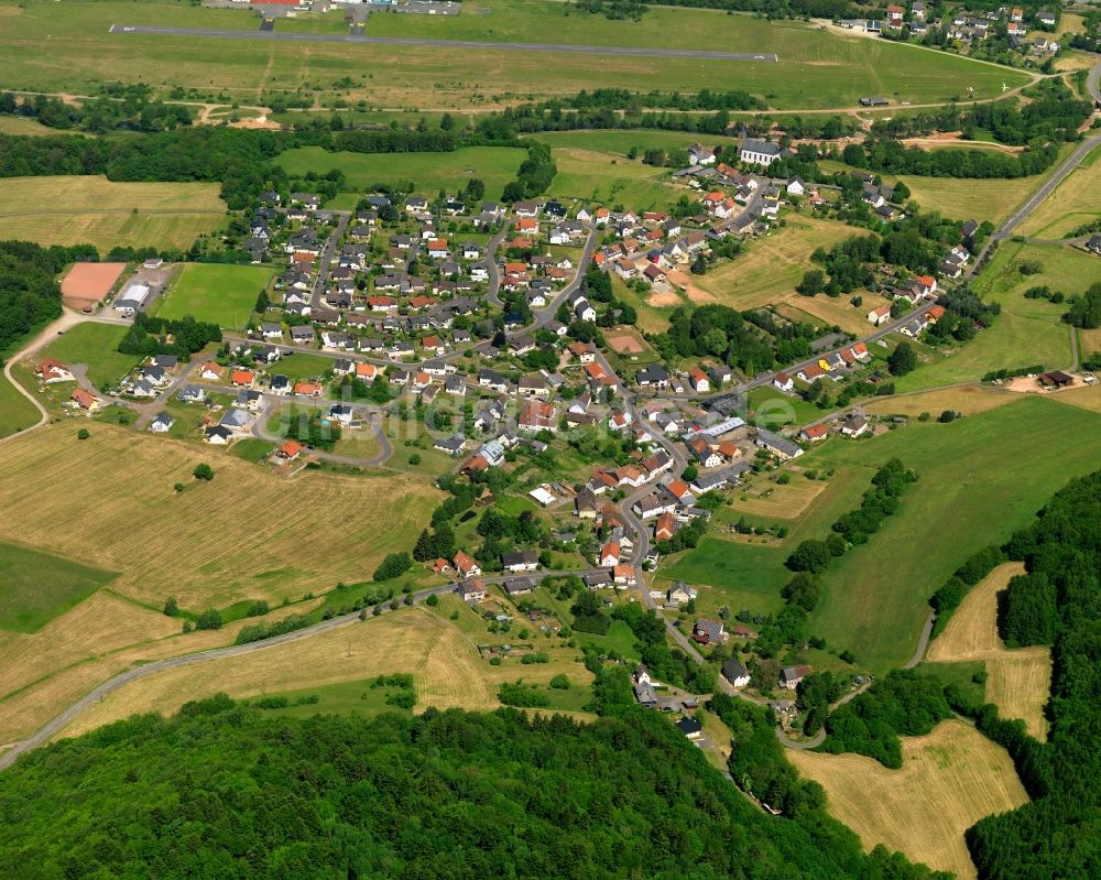 Luftbild Hoppstädten-Weiersbach - Ortsteilansicht von Weiersbach in der Ortsgemeinde Hoppstädten-Weiersbach im Bundesland Rheinland-Pfalz