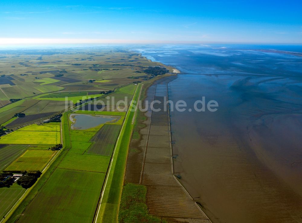 Neuharlingersiel von oben - Ostfriesische Küste bei Neuharlingersiel im Bundesland Niedersachsen