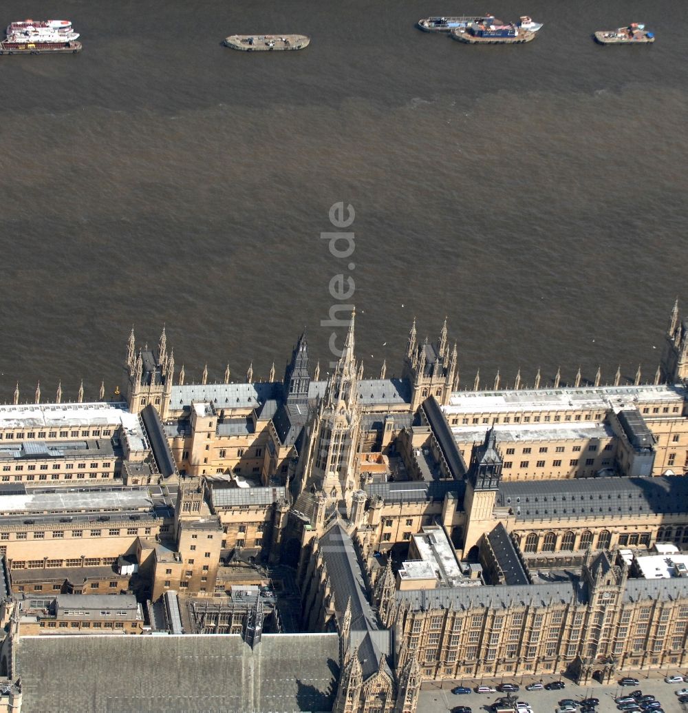 London aus der Vogelperspektive: Palace of Westminster / Westminster- Palast in London